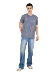 Men's Premium Pure Cotton Round Neck Stripped T-Shirt - Image 11