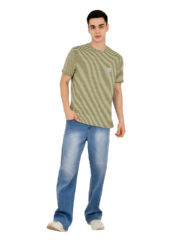 Men's Premium Pure Cotton Round Neck Stripped T-Shirt - Image 6