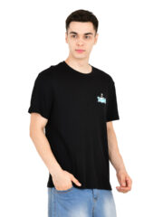 Men’s Aesthetic Black Pure Cotton T-Shirt with Artistic psychic Vibe- Back Print - Image 6