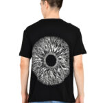 Men’s Aesthetic Black Pure Cotton T-Shirt with Artistic psychic Vibe- Back Print