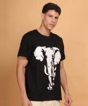 Black T-shirt with Elephant - Image 5