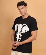 Black T-shirt with Elephant - Image 4