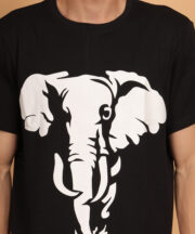 Black T-shirt with Elephant - Image 3