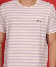 Mens Premium Pure Cotton Classic Striped Round Neck T-Shirt - Image 6