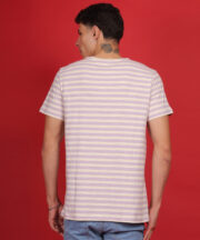Mens Premium Pure Cotton Classic Striped Round Neck T-Shirt - Image 5