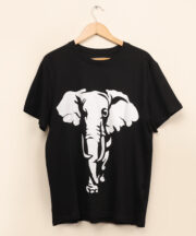 Black T-shirt with Elephant - Image 2
