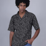 Black shirt with Afro design