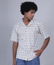 White with brown Harapn Design