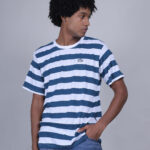 Men's Round Neck Premium Pure Cotton T-shirt in Strips