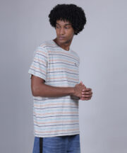 Striped Round Neck T-Shirt – Premium Pure Cotton, - Image 4