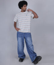 Striped Round Neck T-Shirt – Premium Pure Cotton, - Image 3