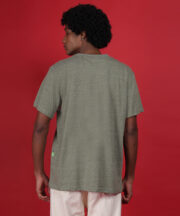 Men’s Premium Pure Cotton Round-Neck Striped T-Shirt – Olive Green - Image 6