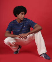 Striped Round Neck T-Shirt – Premium Pure Cotton, - Image 9