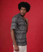 Black shirt with Afro design - Image 6