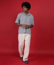 Grey Knitted Premium Cotton Shirt – Effortless Comfort, Timeless Style - Image 4