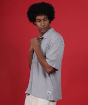 Grey Knitted Premium Cotton Shirt – Effortless Comfort, Timeless Style - Image 5