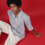 Grey Knitted Premium Cotton Shirt – Effortless Comfort, Timeless Style