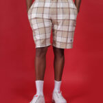 “Plaid & Proud: The Beige Checkmate Shorts” for  Todays Men