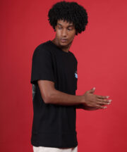 Men’s Aesthetic Black Pure Cotton T-Shirt with Artistic psychic Vibe- Back Print - Image 4