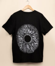 Men’s Aesthetic Black Pure Cotton T-Shirt with Artistic psychic Vibe- Back Print - Image 2