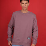 Men’s Premium Pure Cotton French Terry Maroon Sweatshirt with SV Bear and bird